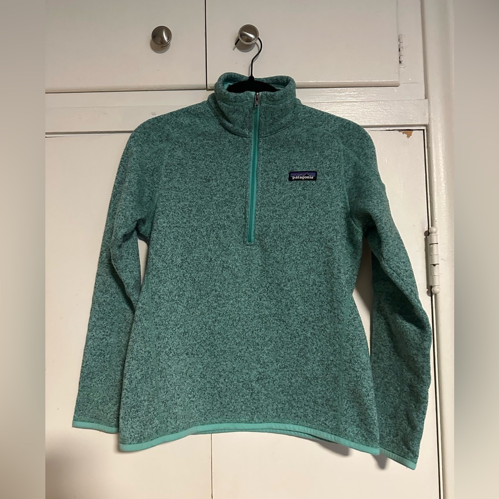 Patagonia Better Sweater ¼ Zip Pullover Women’s Small Teal Green Fleece